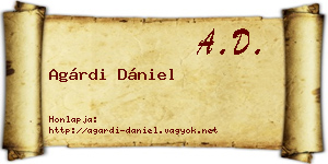 Agárdi Dániel névjegykártya